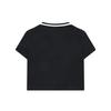 Fila Fusion Color Block Sports Slim Fit Short Sleeve Polo Shirt Women Tops Deep-Black T11W323111ABK
