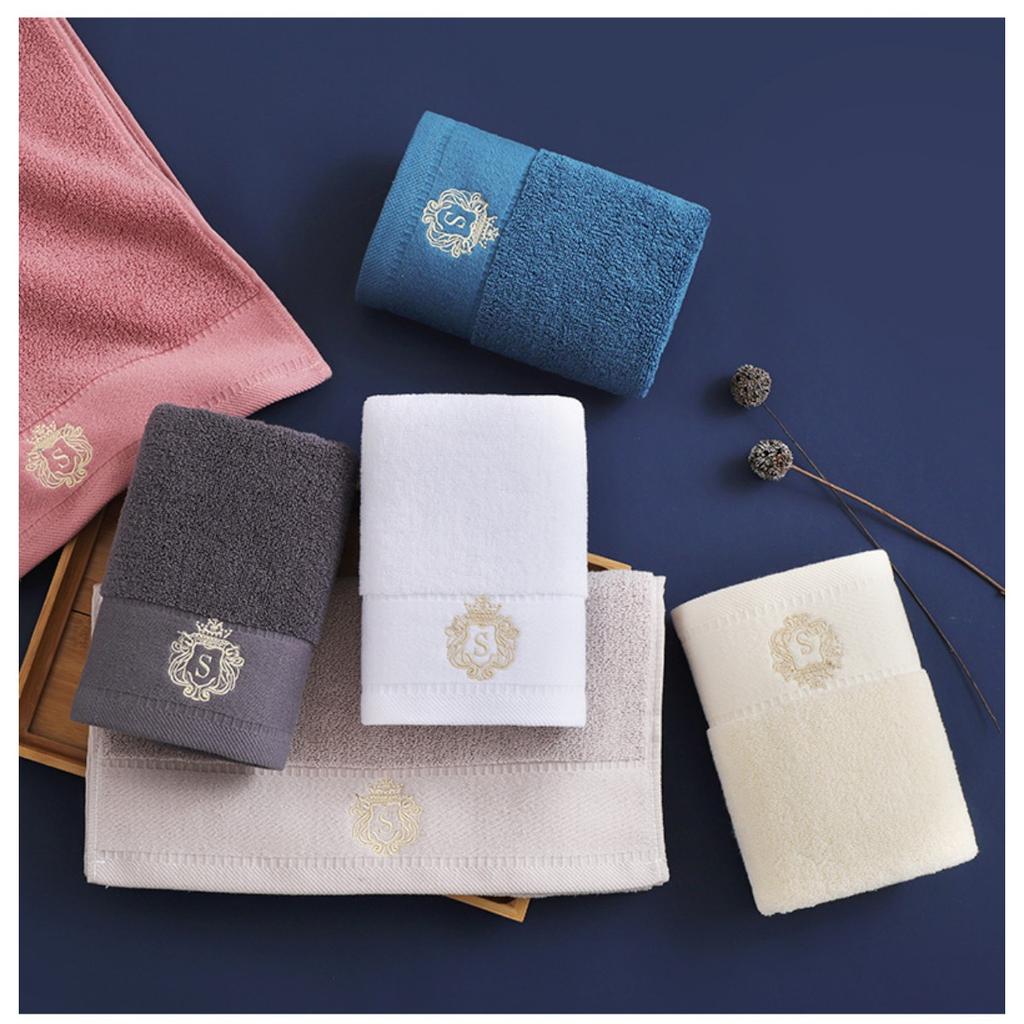 Crown Embroidered Face Towel - Soft Rectangular Bath Towel&hand Towel, Suitable for Bathrooms, Gyms, Spas, Essential for Home Use