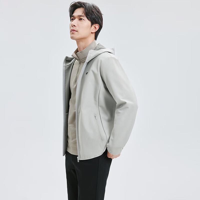 SEPTWOLVES Men's Hooded Windproof Fleece Jacket