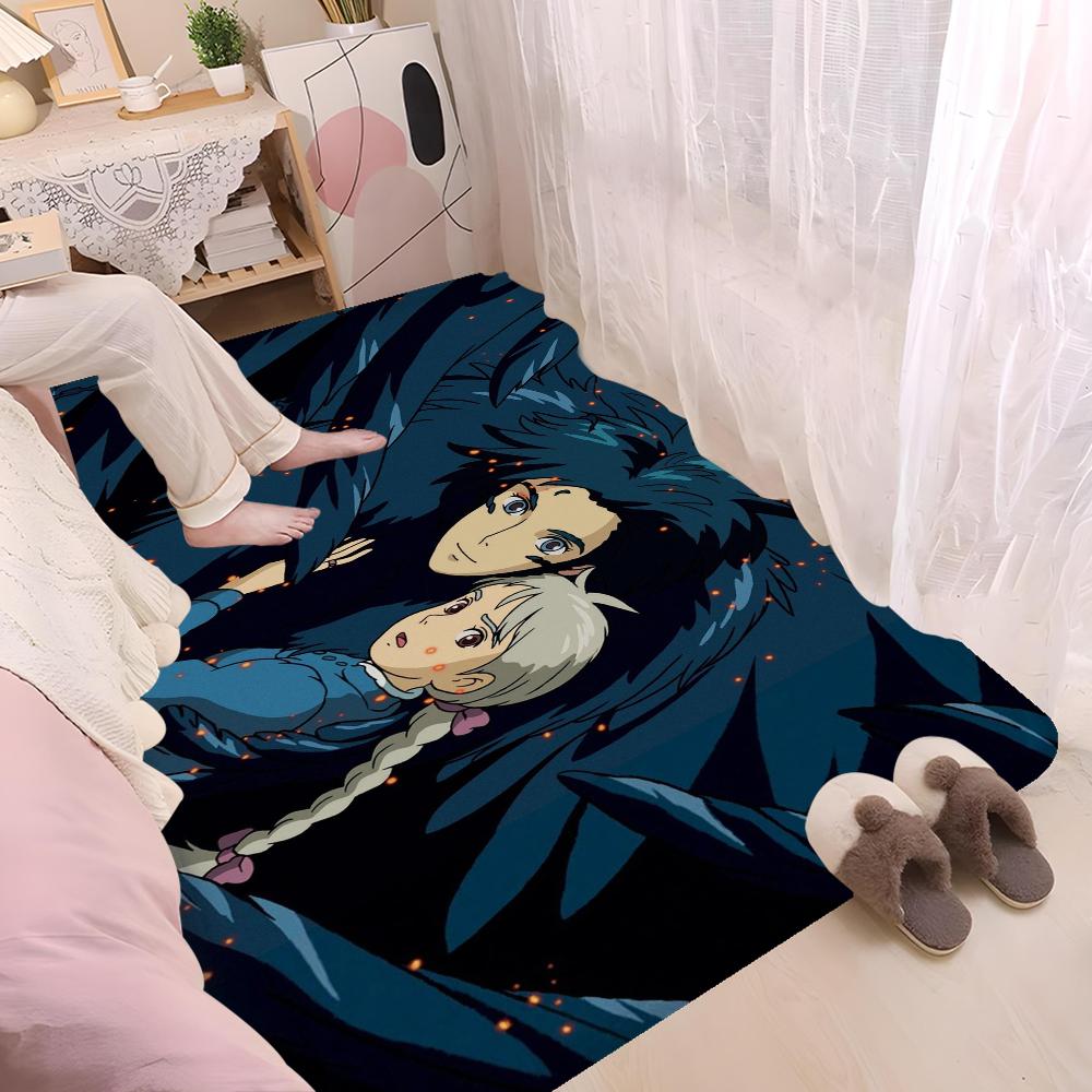M-miyazaki Hayao Cartoon Anime Room Mats Retro Multiple Choice Living Room Kitchen Rug Non-Slip Welcome Rug