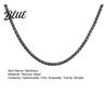 Exquisite Necklace Wheat Chain for Men Gold Black Tone