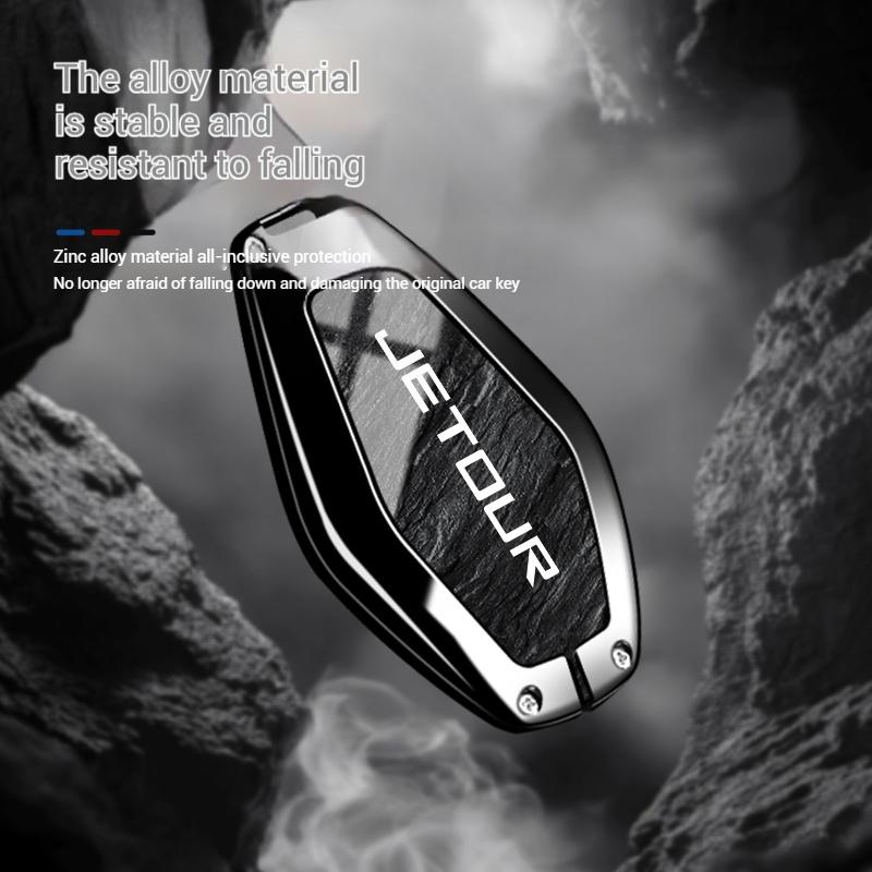 Zinc Alloy Auto Smart Key Fob Remote Cover Case Protect Housing Bag Fit For Chery Auto Jetour X70 X70Plus X70M X90Plus X95Prokeychain Auto