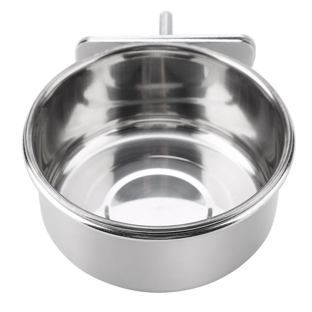Parrot Feeder Bowl Stainless Steel Food Water Feeding Bowl Parrot Parakeet Feeder Bird Cage Accessory