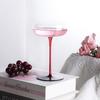 2/1Pcs 220ml Crystal Red Black Cocktail Glass Champagne Goblet Creative Personality Martini Wine Glasses Wedding Cup Party Gifts