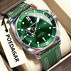 Luxury Trendy Man Wristwatch Square Dial Waterproof Luminous Date Week Men Watch Simple Business Quartz Leather Men's Watches Reloj