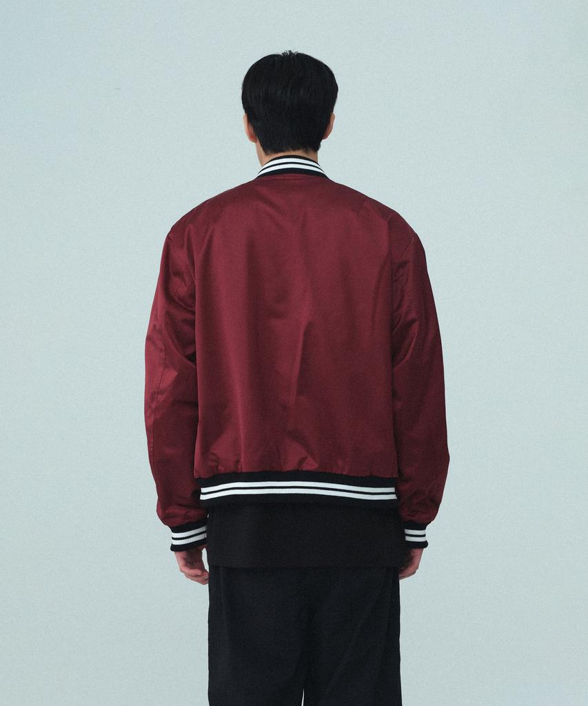 Rest&Recreation Rs Nylon Bomber Jacket - Burgundy