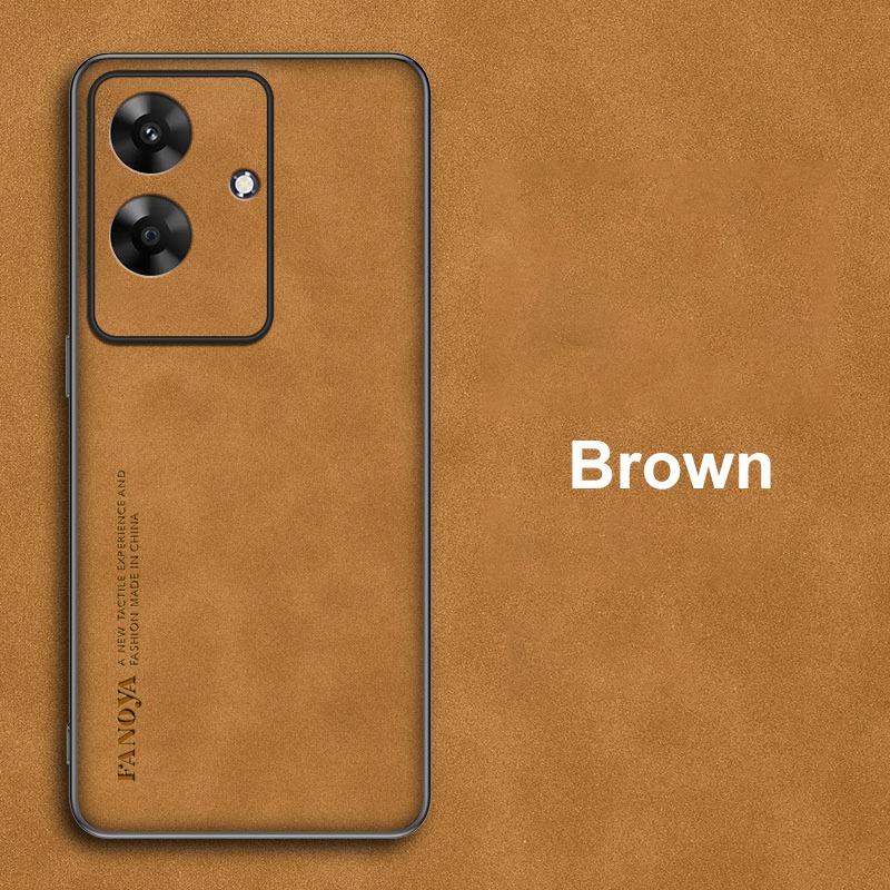 

Для Realme Note 60 Чехол Роскошный Кожаный Чехол для Телефона Для Realme Narzo N61 Note60 Задняя Крышка Силиконовый Противоударный Полная Защита Realme Narzo N61 коричневый