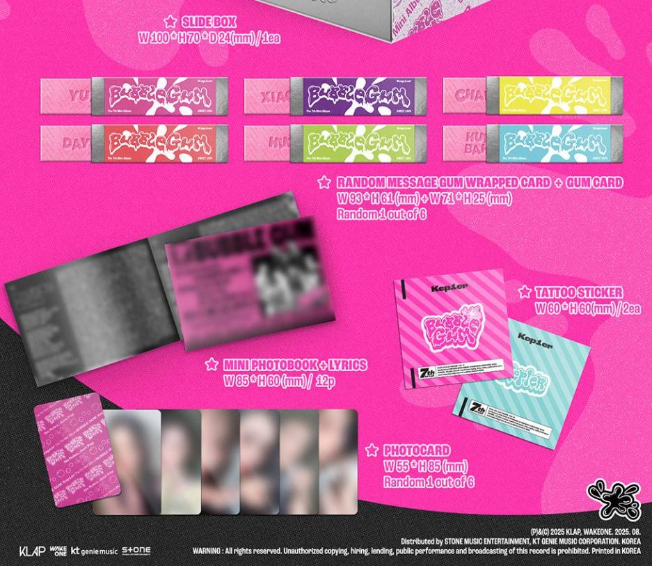 Kep1er 7th Mini Album 'BUBBLE GUM' (RUSH Version)