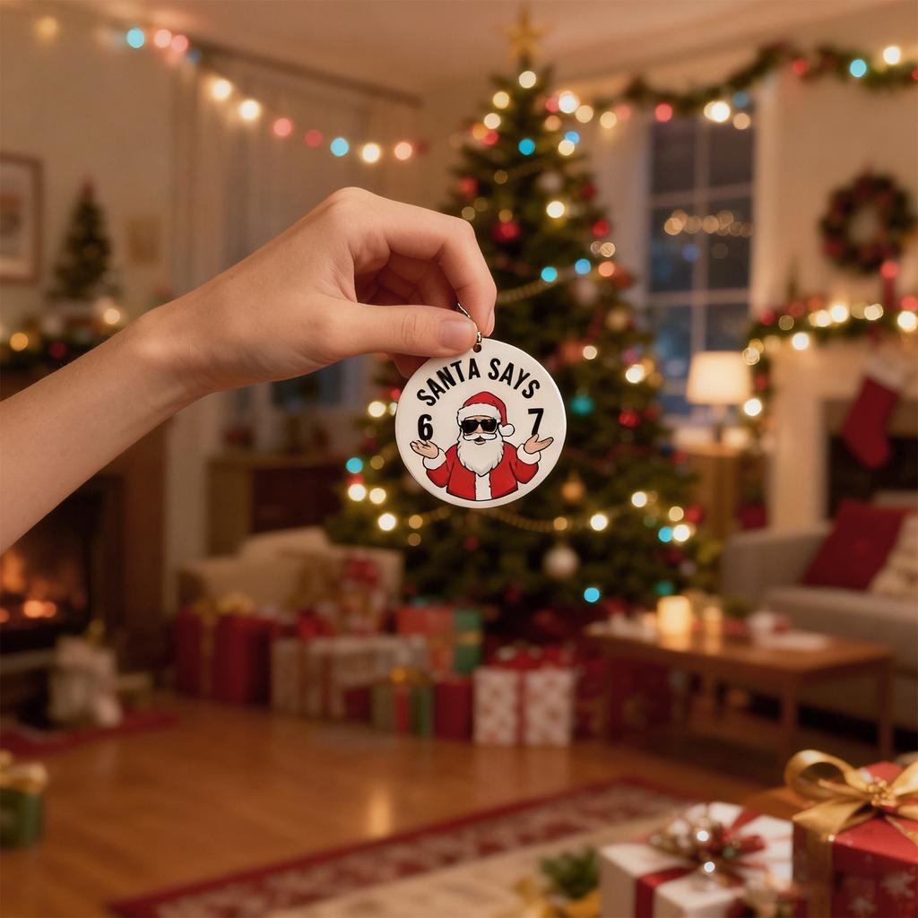 Acrylic Christmas Ornaments, Fun Number Tidbit Ornaments, Pendants