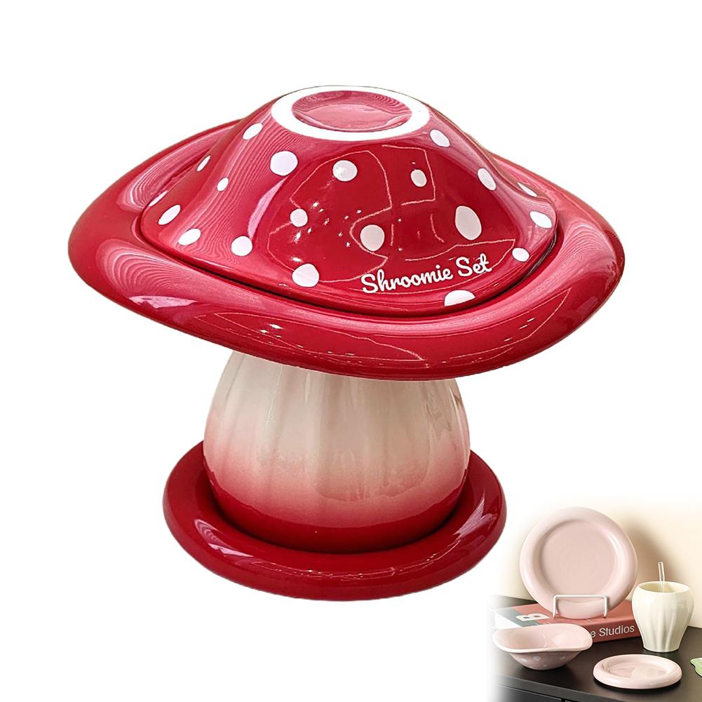 Mushroom Set Bowls and Plates for