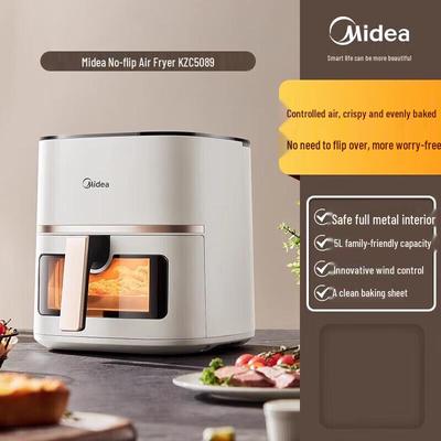 Midea 5L Steam & Hot Air Fryer with Visible Window CN Plug (adapter Included)