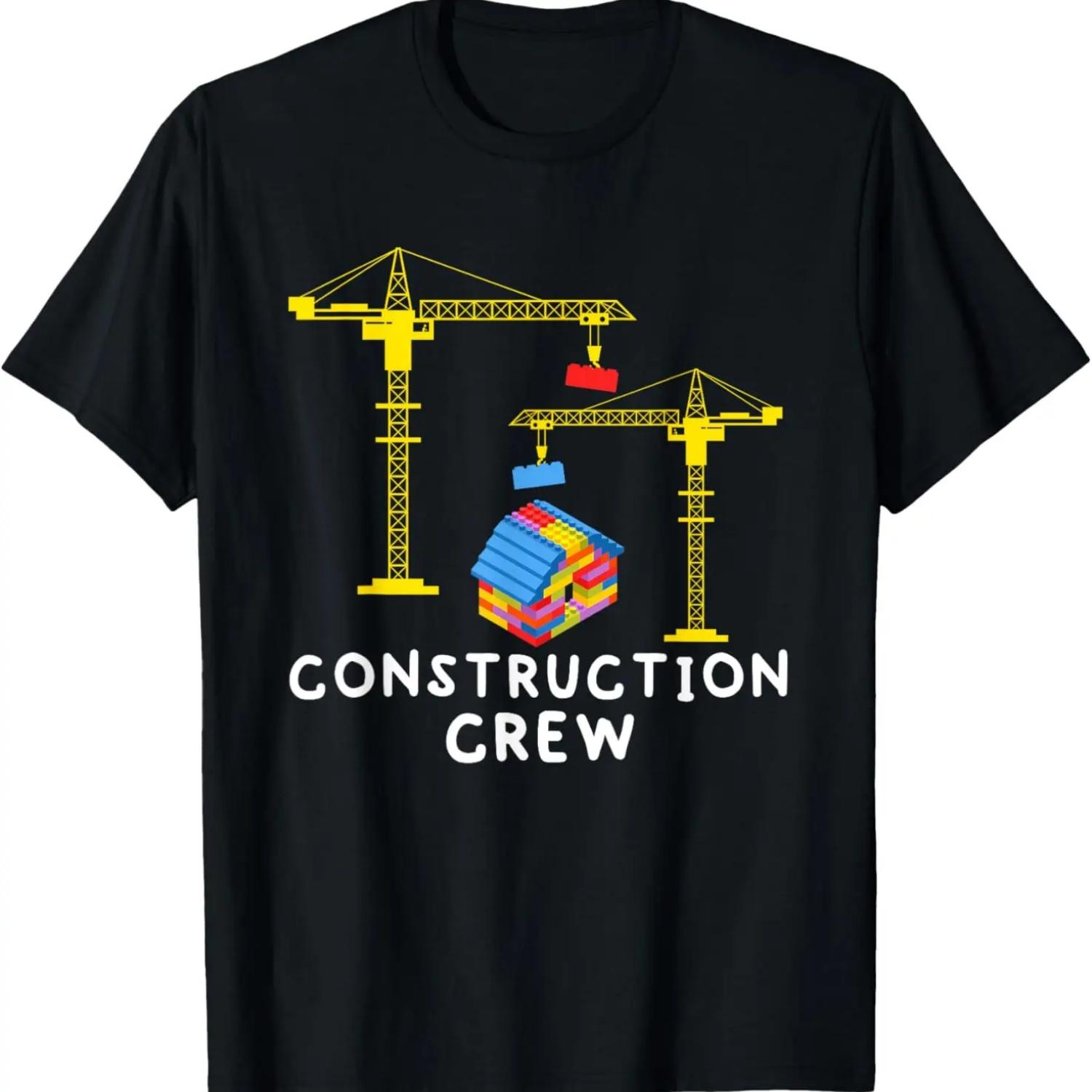 Строительная бригада Каменщик Строительные блоки Мастер-строитель Футболка S