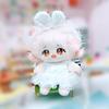 niannyyhouse 10cm-15cm 20cm Plush Clothes White Headgear Suspender Skirt Wedding Dress Cotton Doll Outfit (20cm)