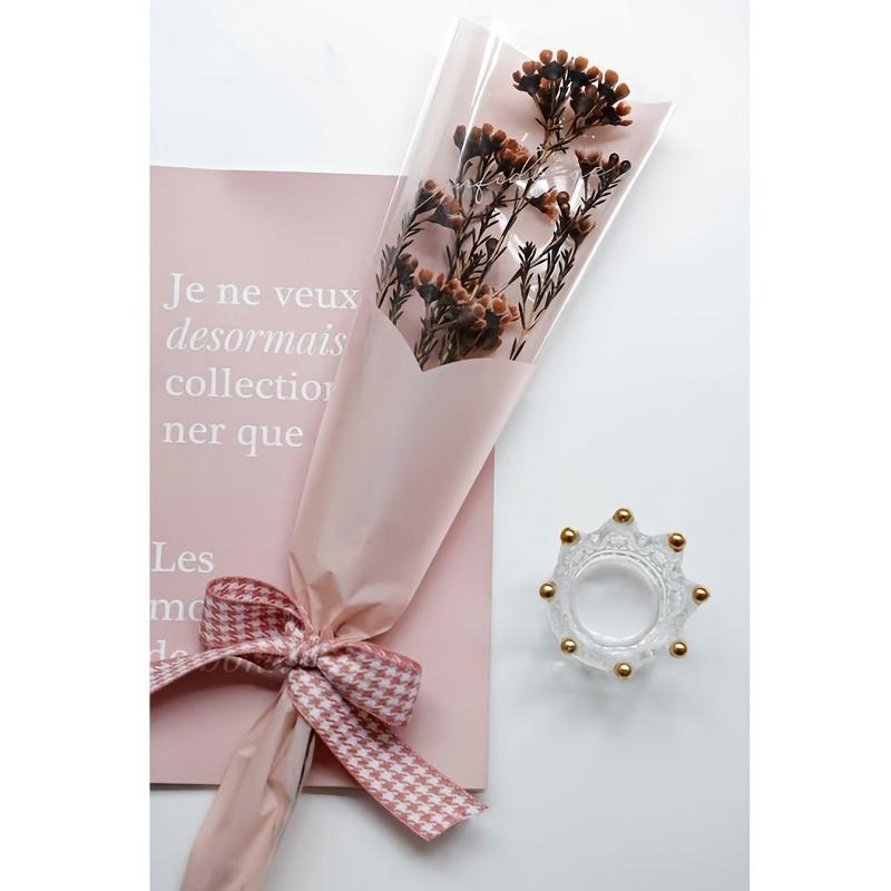 [Tulip Gift Bags] 50pcs Tulip Flower Gift Bags, Polypropylene Floral Packaging, Assorted Transparent For Valentine's Day, Weddings, and Events