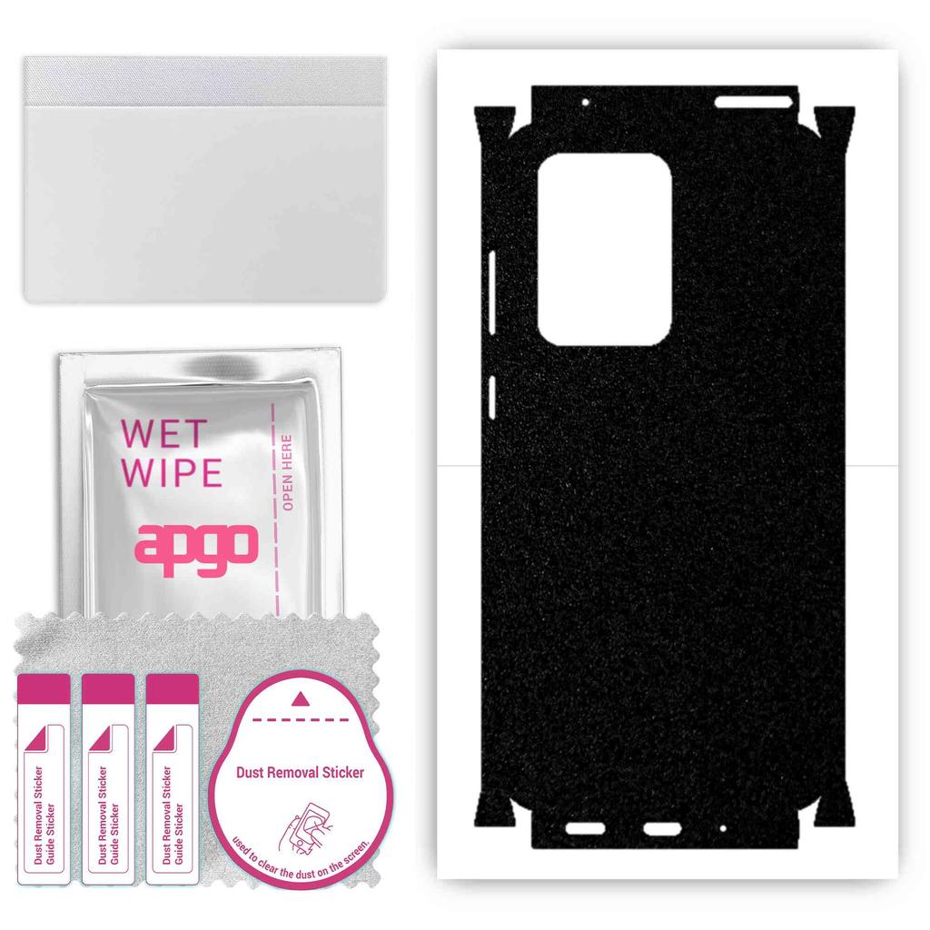 apgo Ochranná samolepka na zadní stranu + boky kompatibilní se Samsung Galaxy S20 Ultra, fólie Full Wrap, fólie, vinyl - vzor matná černá