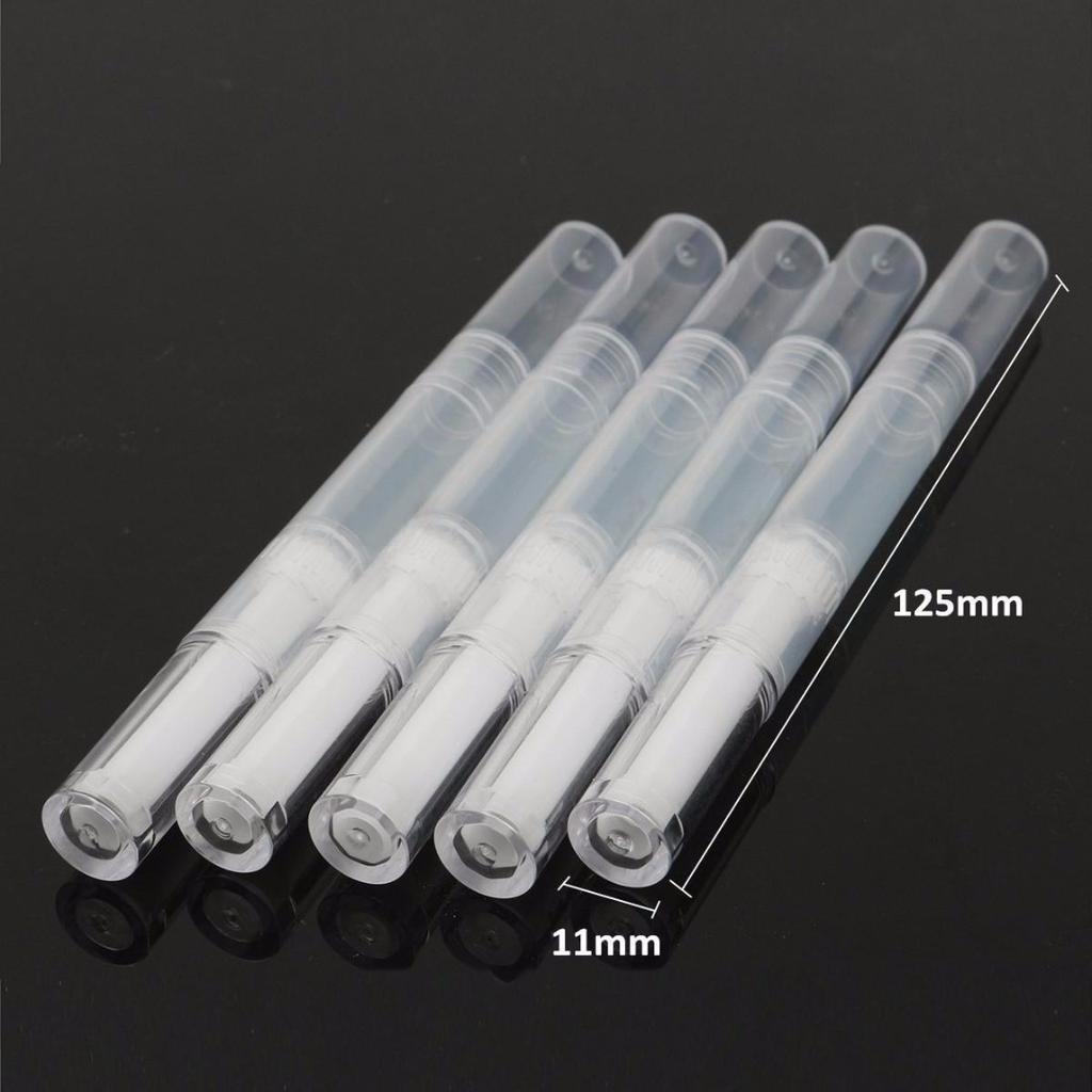 YH 5 Pcs Cuticle Oil Container with Brush Lip Balm Nail Polish Tube Empty Twist Cosmetic Container