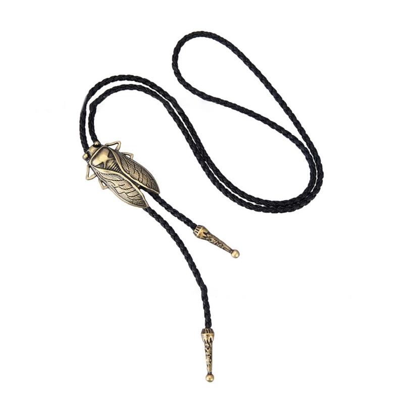 Country Style Bolo Tie Rodeo Cowboy Cicada Necktie Necklace Costume Accessory