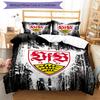 Vfb Fc Crest Printed Pattern Duvet Cover Set – includes 1 duvet cover and 2 matching pillowcases Bedroom decor Christmas gifts