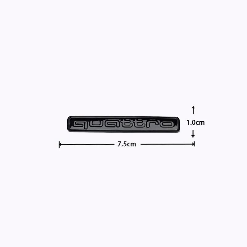 Audi A1 New And Old Models 4Ring Logo ABS Black Car Hood Front Grill Rear Trunk Emblem Sticker A1 Mark Quarrto 1.8T Sline Emblem
