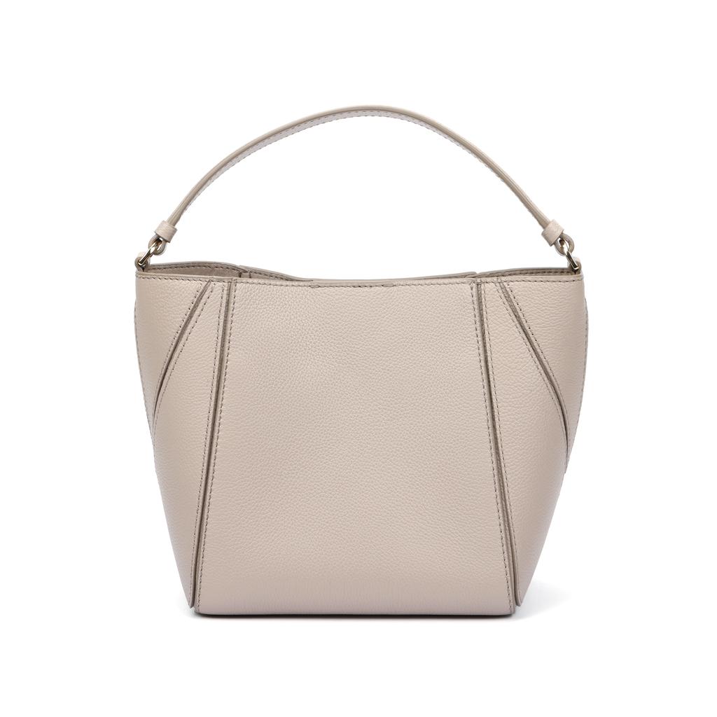 Tory Burch Mcgraw Logo Magnetic Snap Bucket Bag Women Handbags Terracotta-Gray 158500-200