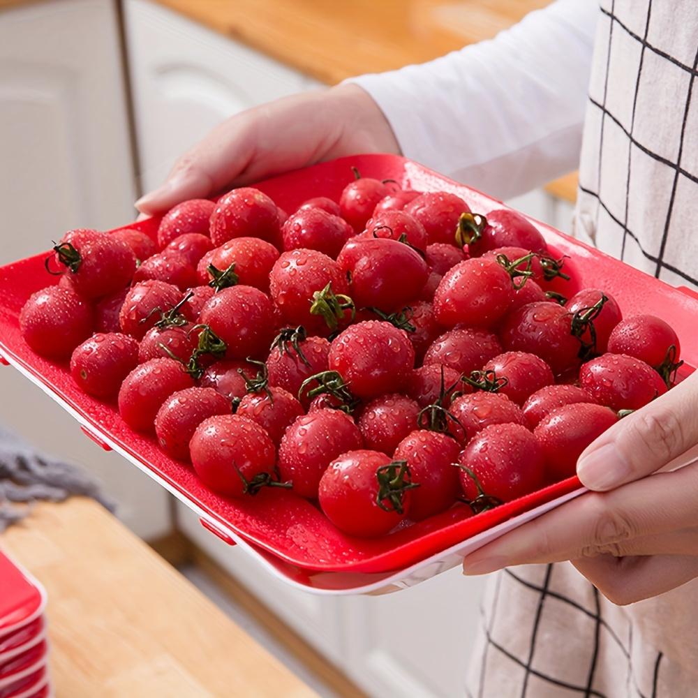 Durable  Reusable Food Storage Trays - Plastic Kitchen Organization and Restaurant Use - Fridge Replacement Storage Boxes, Battery-Free
