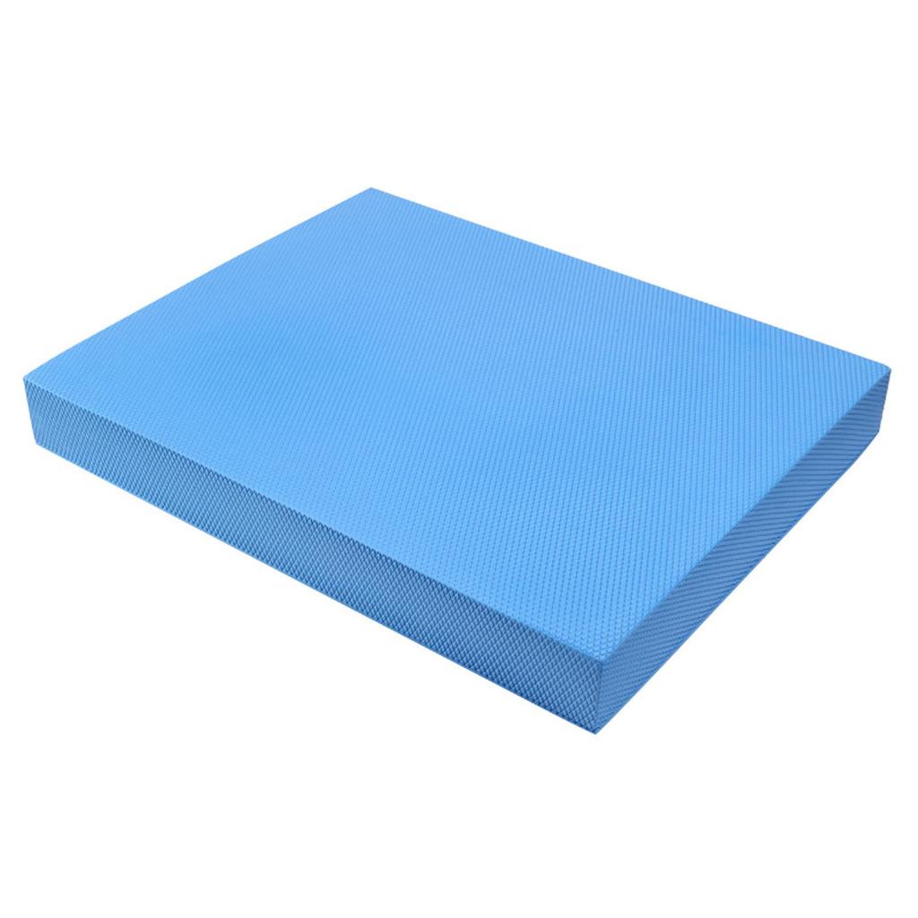 TPE Balance Training Foam Pad Flat Support Soft Cushion High Rebound Exercise Fitness Yoga Mat Azure Blue
