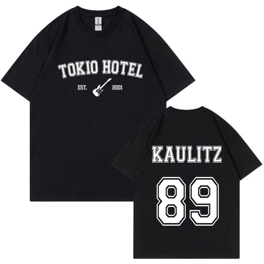Rock Band Tokio Hotel Kaulitz Tričko Pánská Móda Neformální Tričko s krátkým rukávem Hip Hop Punk Trička nadměrné velikosti Unisex Streetwear