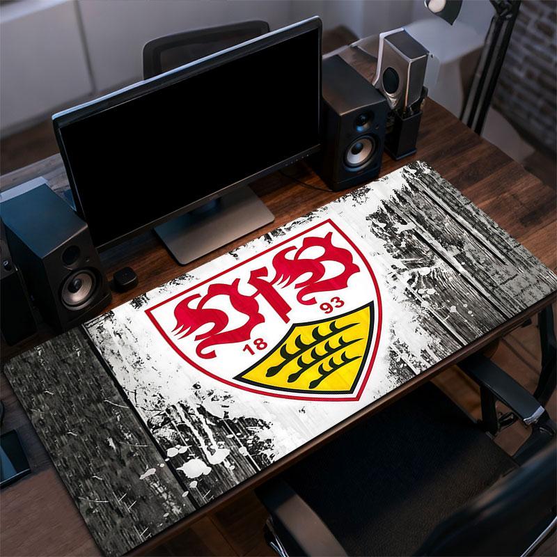 VfB Stuttgart Mouse Pad, Large Gaming Desk Mat, Non-slip XXL Mousepad for Laptop & Tablet, Mini PC Playmat with Stitched Edges