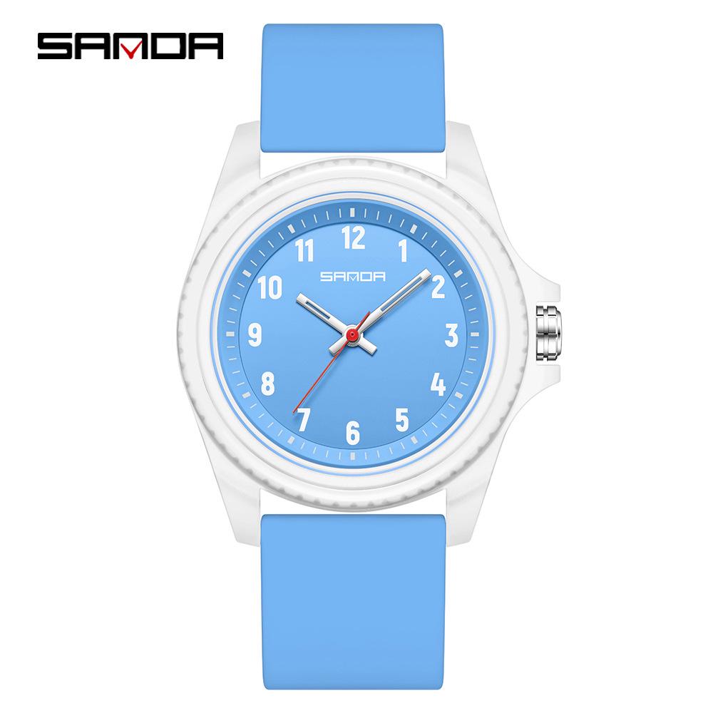 Sanda Unisex Waterproof Quartz Watch for Students - Simple, Versatile Design for School and Exams