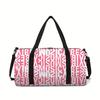 English Letter Design Pink Large Capacity Luggage Bag For Boy And Girls Best Gifts 2D Flat Cartoon Travel Bag For Children