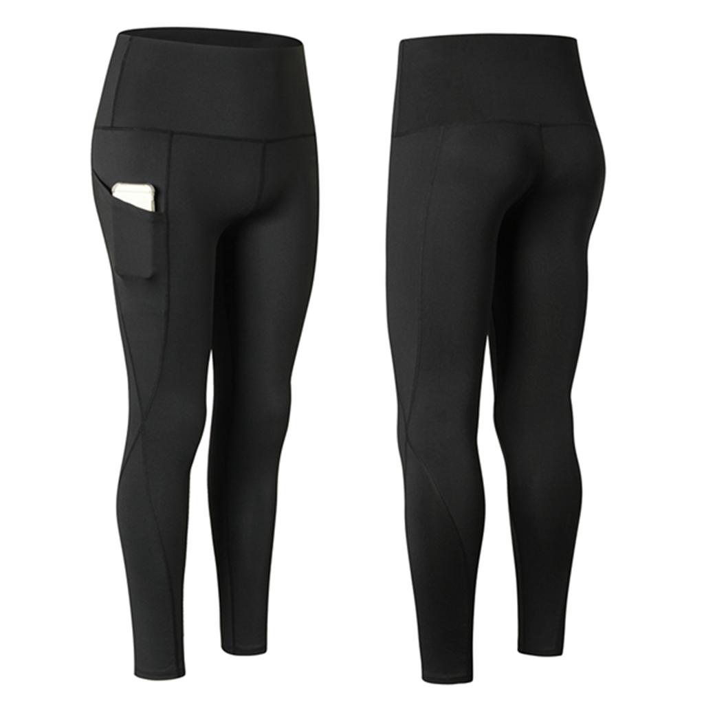 2pcs Women Yoga Pants with Pockets Quick Dry High Waist Workout Leggings Running Pants