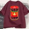 Lao Gan Ma Unisex T-Shirts Chili Crisp Vintage T-Shirt Kurzarm Rundhals T-Shirts Baumwolle Große Größen Oberteile