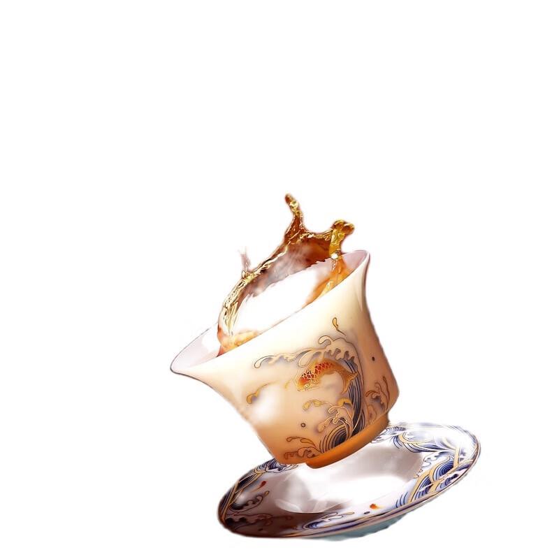 Chinese White Ceramic Kung Fu Tea Set