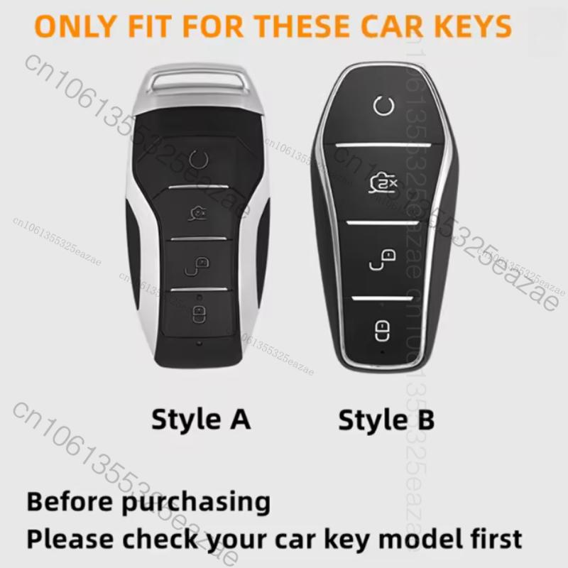 Metal Suede Car Remote Key Cover Case Holder Shell Fob For Byd New Atto 3 Atto2 Song Pro Han Tang Shark Dolphin Seal U Sealion 7