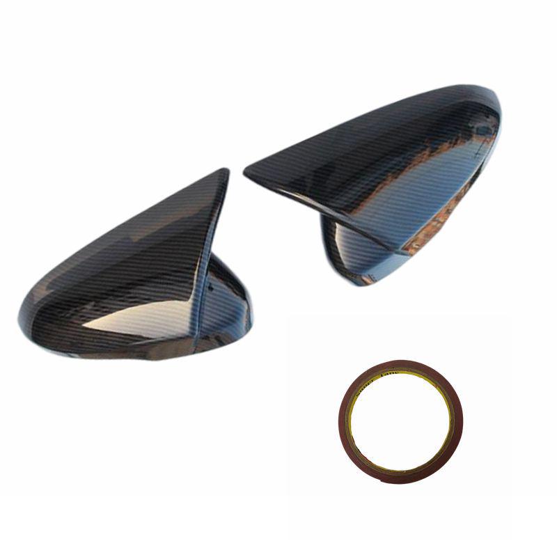 Gloss Black Rearview Mirror Covers for 13-20 Ford Mondeo - Shell Horn Cover Paste Modification