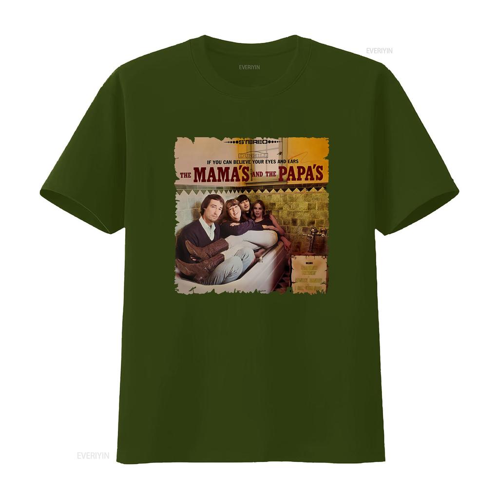 If You Can Believe Your Eyes And Ears The Mamas Papas 60s Rock Soul T Shirt Vintage Washed Comfortable Designer Clothes Casual