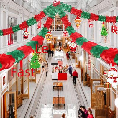 "Set Decorazioni Natalizie: Tira Fiori e Bandiere per l'Asilo e Esposizioni al Centro Commerciale"