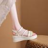 Women's Roman Sandals, Summer Style Platform Sole One-strap Versatile Fashionable Wedge Heel, Elegant Style