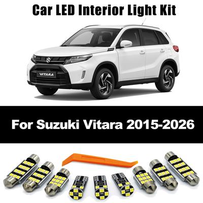 11Pcs Canbus LED Interior Light Kit For Suzuki Grand Vitara 2025 2016 2017 2018 2020 2021 2022 2023 2024 2025 2026 Car LED Bulb