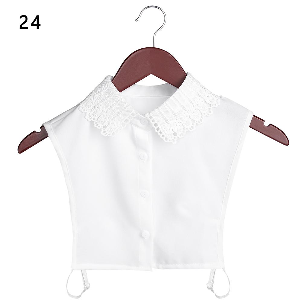 Classic Women Cotton Lace Fake Collar Vintage Detachable Clothes Accessories Lapel Blouse Top Shirt Collar False Collar DropShip
