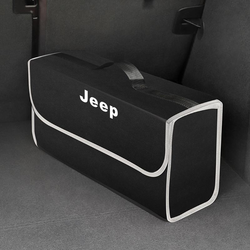 Car Folding Storage Box Large Capacity Felt Organzer Bag For Jeep Wrangler JK Gladiator Renegade Grand Cherokee Wagoneer Avenger