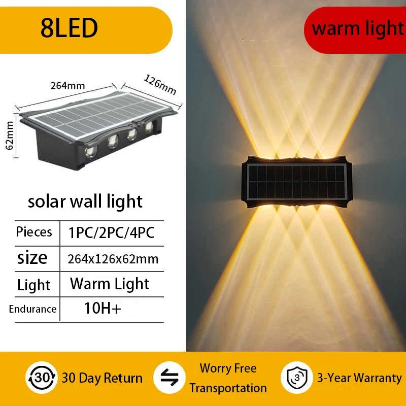 Solar Wall Lamp Outdoor Waterproof Led  Light Home-Appliance Decor For Balcony House Yard Garden Exterior Solar Wall Light