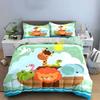 Noah's Ark Animals Pattern Bedding Duvet Cover Set  (1*Duvet Cover 2*Pillowcases, without duvet insert)