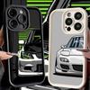 Phone Case for iPhone 17 Air 16E 15 16 Pro Max Simple Japanese Sports Cars Pattern Cover 14 Plus 13 12 Mini Soft Shell Silicone