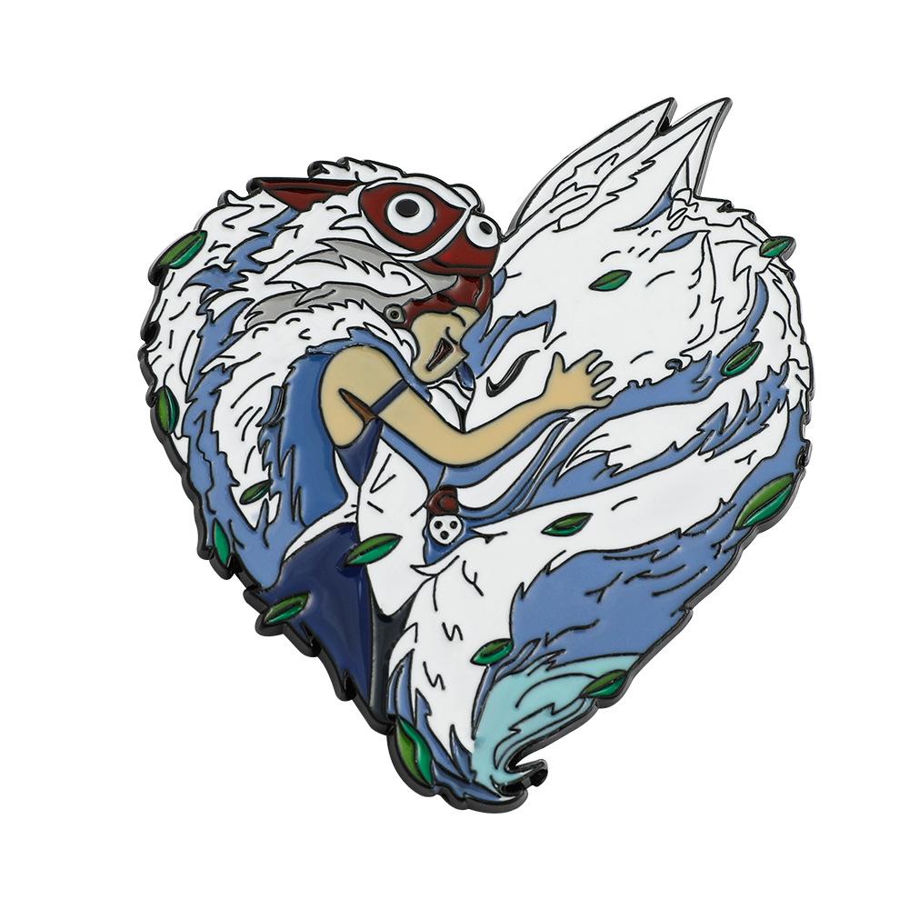105 Spilla Metallica Animazione Miyazaki Hayao Cincillà Ponyo Sosuke Spilla in Lega Decorazione Accessori Zaino