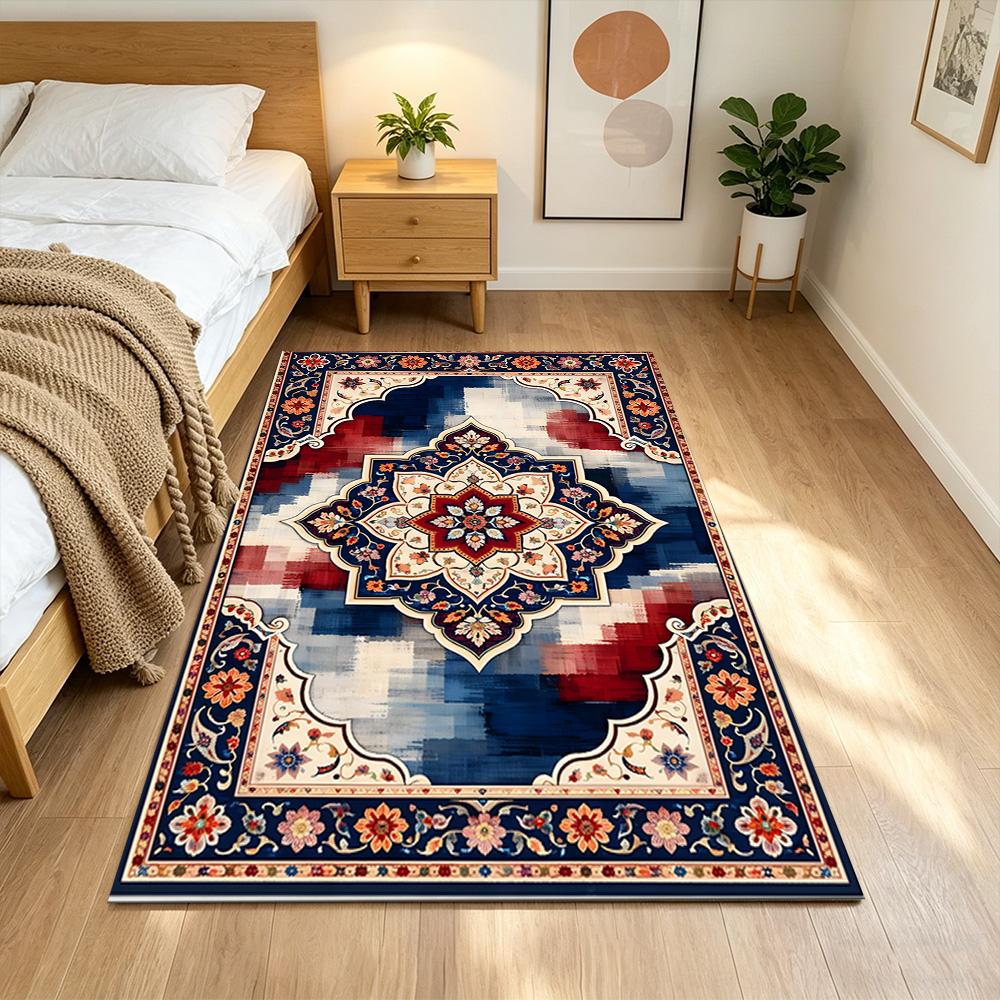 Elegant Floral Pattern Design Non-Slip Home Carpet Design for Office Decor Living Room Bedroom Gift