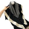 Silk Neckerchief: 90x90 Large Chic Square Scarf for Women - Perfect for Spring, Autumn, Winter Fashion