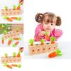 Wooden Digital Carrot Pulling Game For Kids Educational Toy For Ages 3 To 4