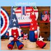 Adorable American Flag Independence Day Gnome Doll With Long Legs For Festive Decor