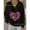 2025 3D Print V-neck Knit Pullover: Versatile Loose Fit Sweater for Autumn/Winter